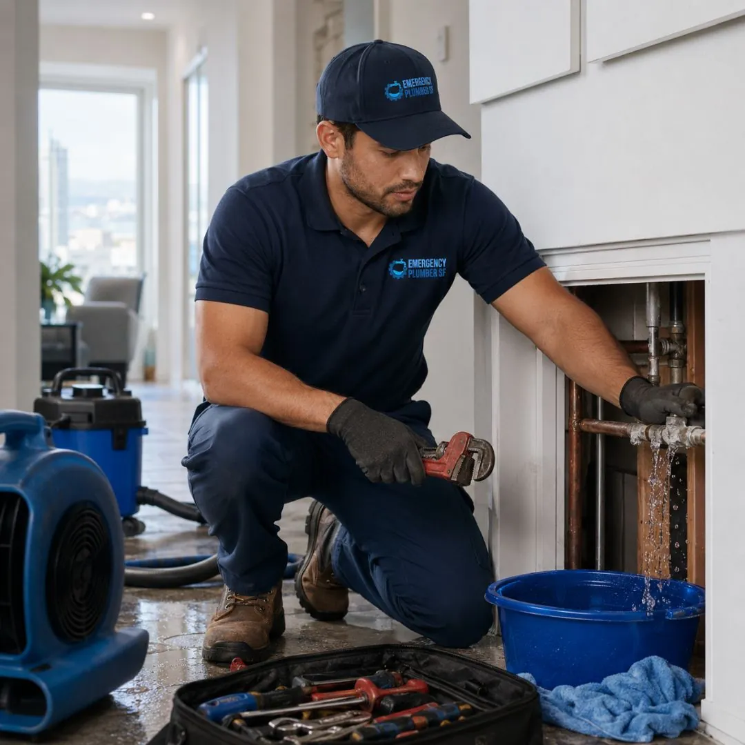 Repairing a failed copper supply line in a wall cavity